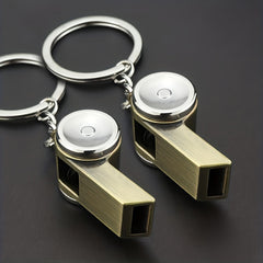 Retro Style Wire Whistle Key Chain Outdoor Lifesaving Referee Whistle