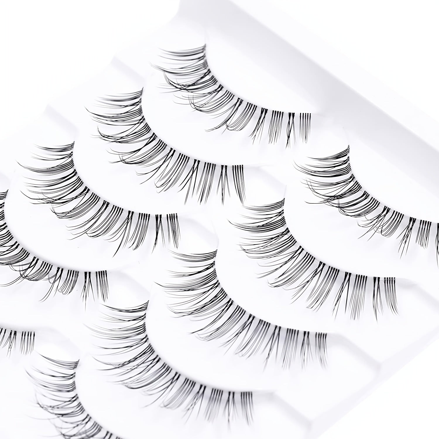 Natural Fluffy False Eyelashes Voluminous Wispy Lashes Extension Tool