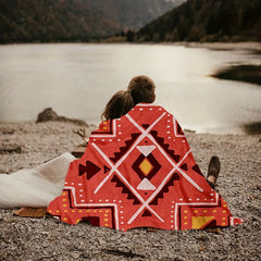 Bohemian Style Pattern Blanket Soft Warm Throw Blanket for Couch Office Bed
