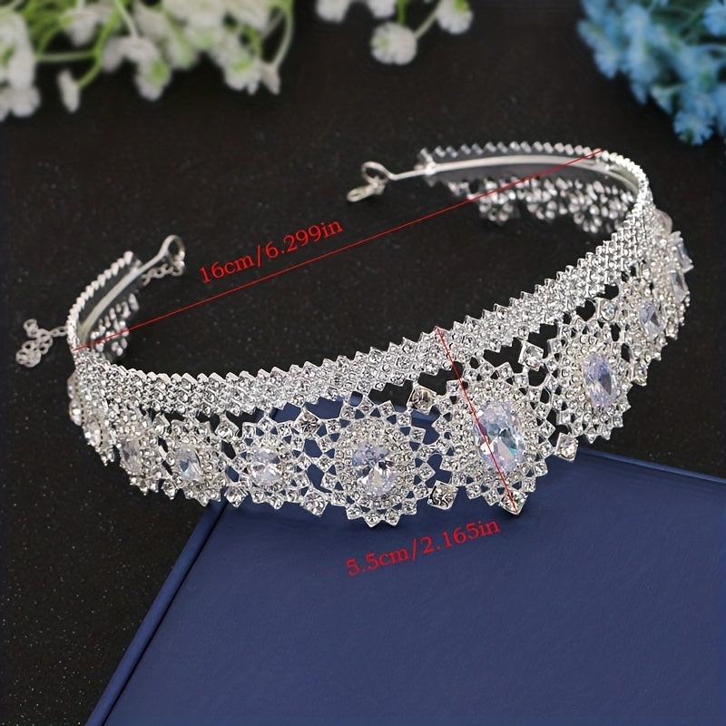 Rhinestone Crown Princess Jewelry Headband Zircon Crown