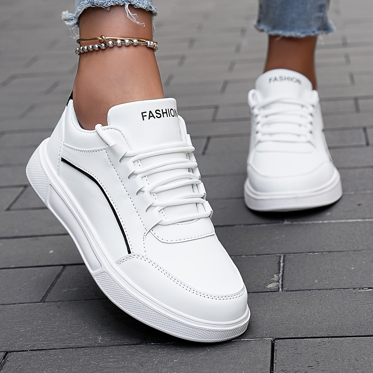 Women's Letter Pattern Lace up Ice Skating Shoes