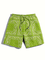 Paisley Men's Quick Dry Hawaiian Board Shorts With Pockets