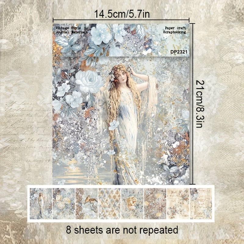 24pcs A6 Bird Flower Girl Angel Paper Album Scrapbook DIY Gift Packaging
