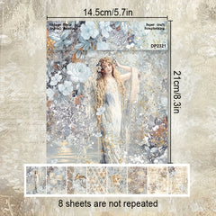 24pcs A6 Bird Flower Girl Angel Paper Album Scrapbook DIY Gift Packaging