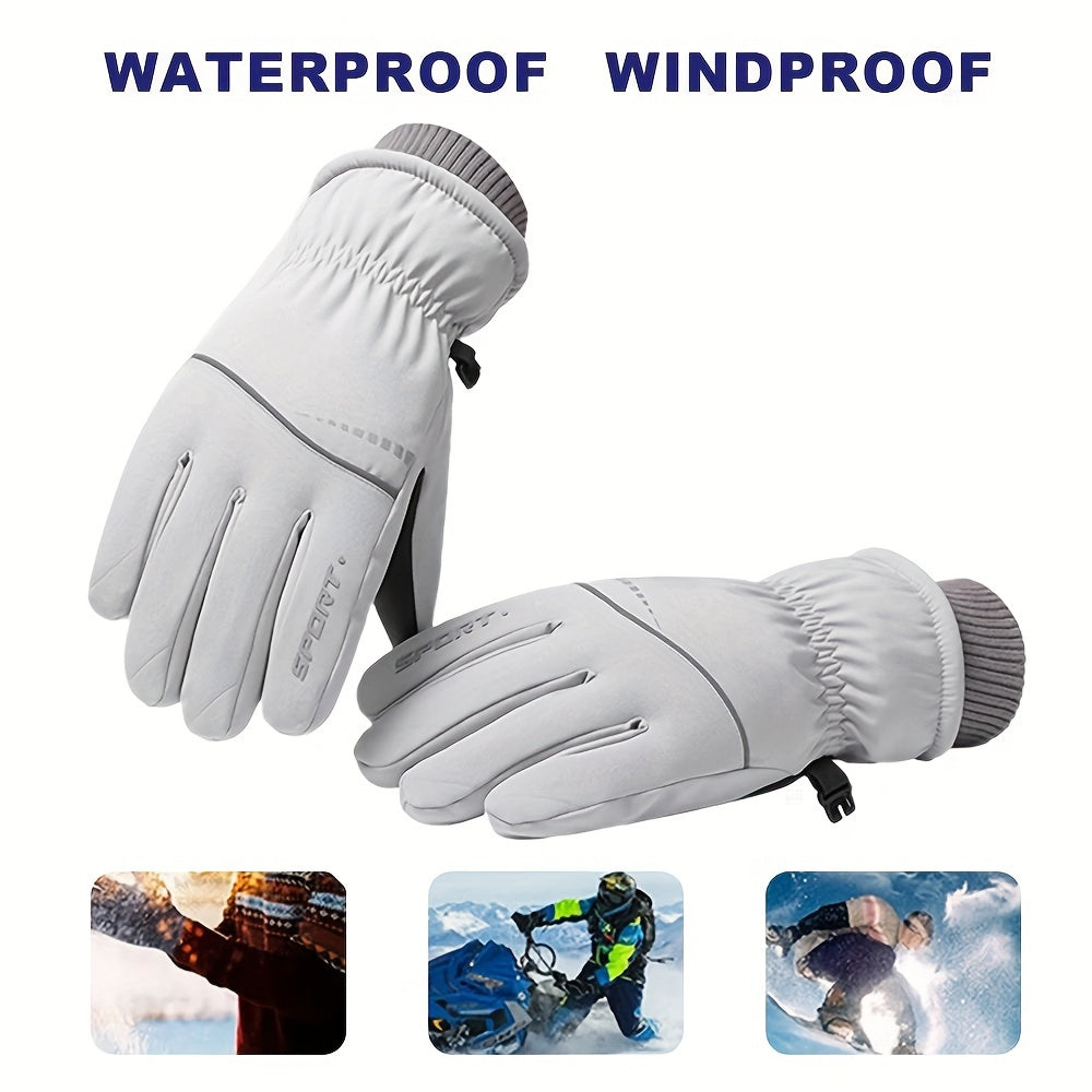 Winter Warm Skiing Gloves Windproof Waterproof Touch Screen Mittens