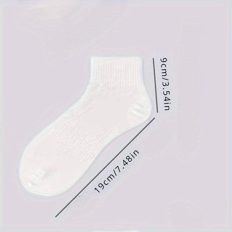 3 Pairs Cotton Ankle Quarter Crew Socks Men Women