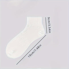 3 Pairs Cotton Ankle Quarter Crew Socks Men Women