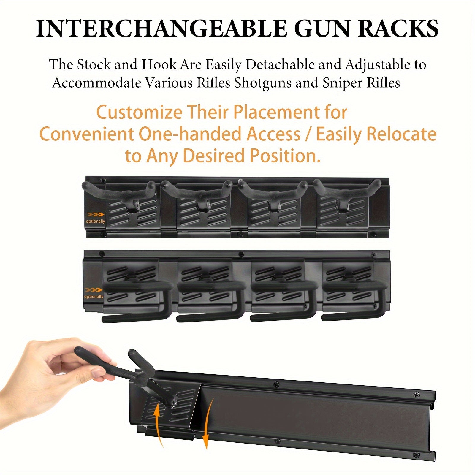 Heavy Duty Wall Mount Steel Rack with 3 Slots, Holds Up to 72.57 KG