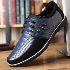 Men's PU Lace Up Business Shoes - Comfy & Stylish
