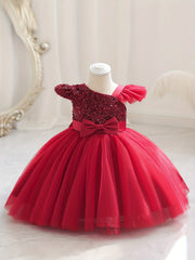 Girls Mesh Puffy Princess Dress - Birthday Gift & Performance Gown Dress
