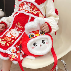Chinese Year Shoulder Bag Kids Boys Girls Kindergarten Toddler Messenger Bag