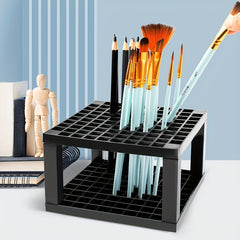96 Hole Plastic Pencil & Brush Holder Desktop Organizer