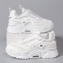 Women's Mesh Chunky Sneakers Low Top Platform Trainers