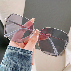Polarized Square Sunglasses Metal Glasses UV400