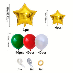 130pcs Christmas Balloon Wreath Set for Christmas Parties and Decorations
