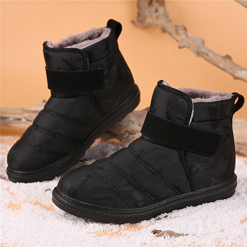 Men's Camo Snow Boots Warm Fleece Ankle Boots