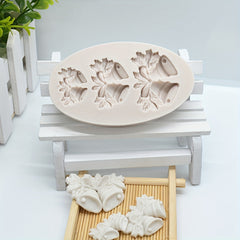 3D Christmas Bell Chocolate Mold for Cake Decorating Silicone Fondant Candy Kitc