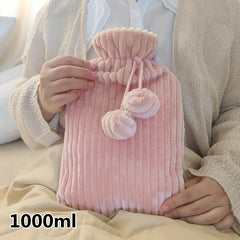 1000ml 2000ml Double Layer Hot Water Bag Hand Warmer Winter Christmas