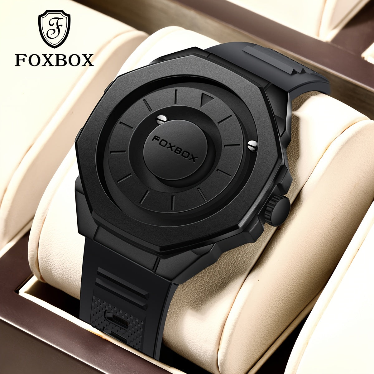 Foxbox Retro Magnetic Watch Unisex Stainless Steel Case & Band