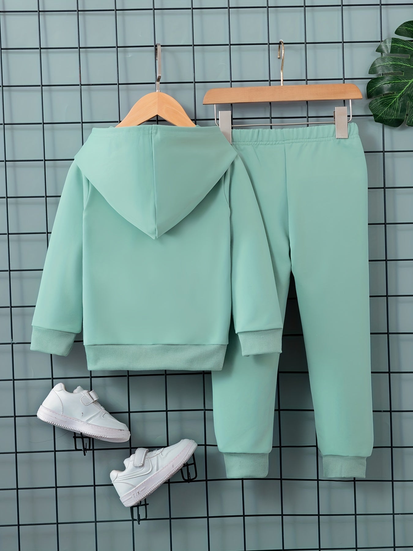 Boy's SPRIT Print Hoodie & Sweatpants Set Casual Kid's Clothes