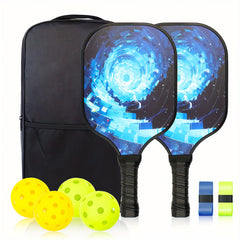 Fiberglass Surface Pickleball Set with Paddle, Ball, Bag, Grip