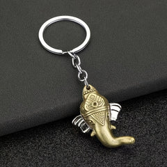 Elephant Head Keychain Pendant for Car Keys Backpacks Wallets