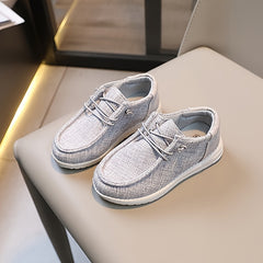 Girl's Solid Loafer Shoes Comfy Non Slip Soft Sole Sneakers
