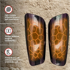 1 Pair Professional Football Shin Guards with Shock Absorbing Protection