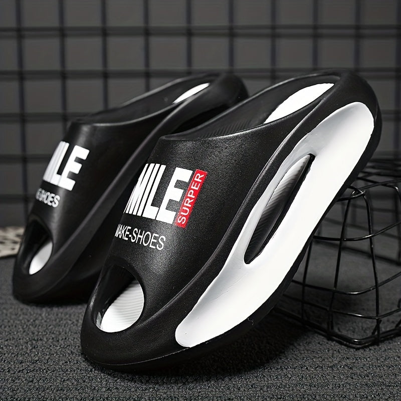 Men's Platform Slides Comfortable Non Slip Cloud Slippers