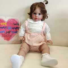 Pippa Doll NPK Pre Painted Vinyl Reborn Girl Soft Touch 3D Skin Lifelike Kids Si