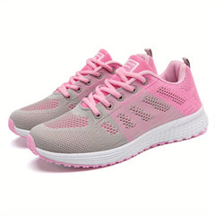 Women's Lightweight Breathable Running Shoes Lace Up Low Top Sneakers