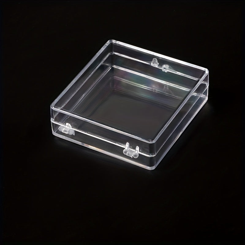 Square Clear False Eyelash Plastic Box, Reusable Case for 1 Pair Lashes