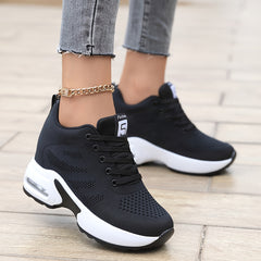 Hidden Heel Air Cushion Platform Walking Shoes For Women