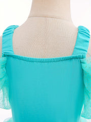 Girls Green Tulle Tutu Mesh Cami Dress Ballet Dance Practice Leotards