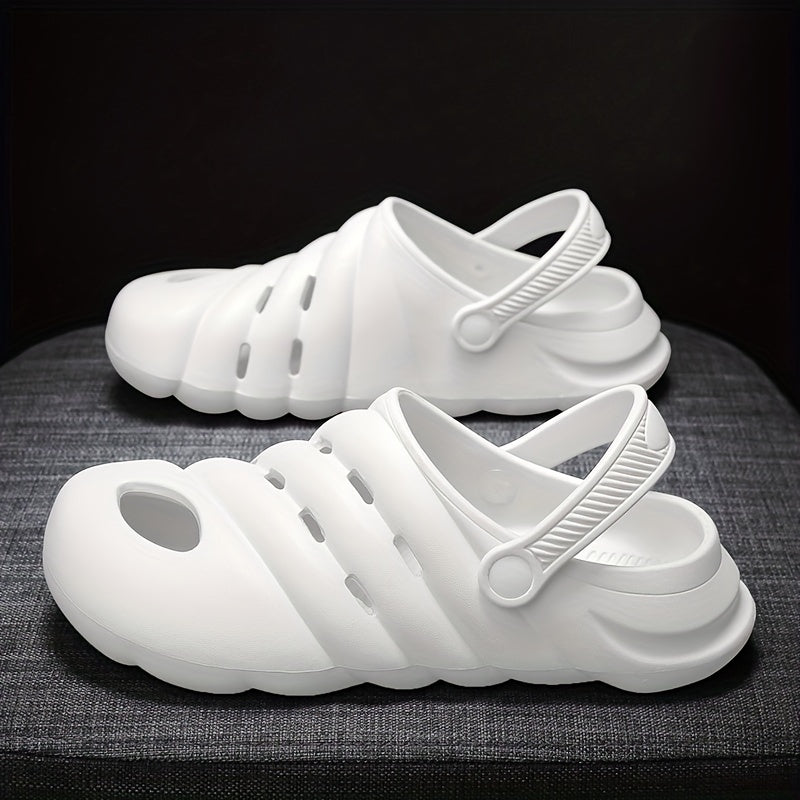 Men's Platform Clogs Hollow Out Garden Shoes