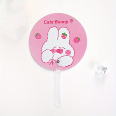 3pcs Cartoon Handheld Fan Summer Creative Round Fan