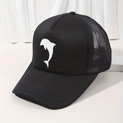 Animal Print Mesh Trucker Hat Unisex Breathable Sunscreen Dad Hat