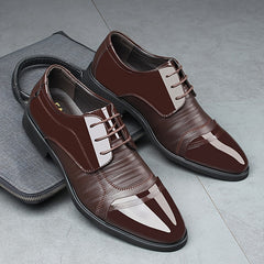 Men's Derby Style Dress Shoes Lace-up Formal Oxfords
