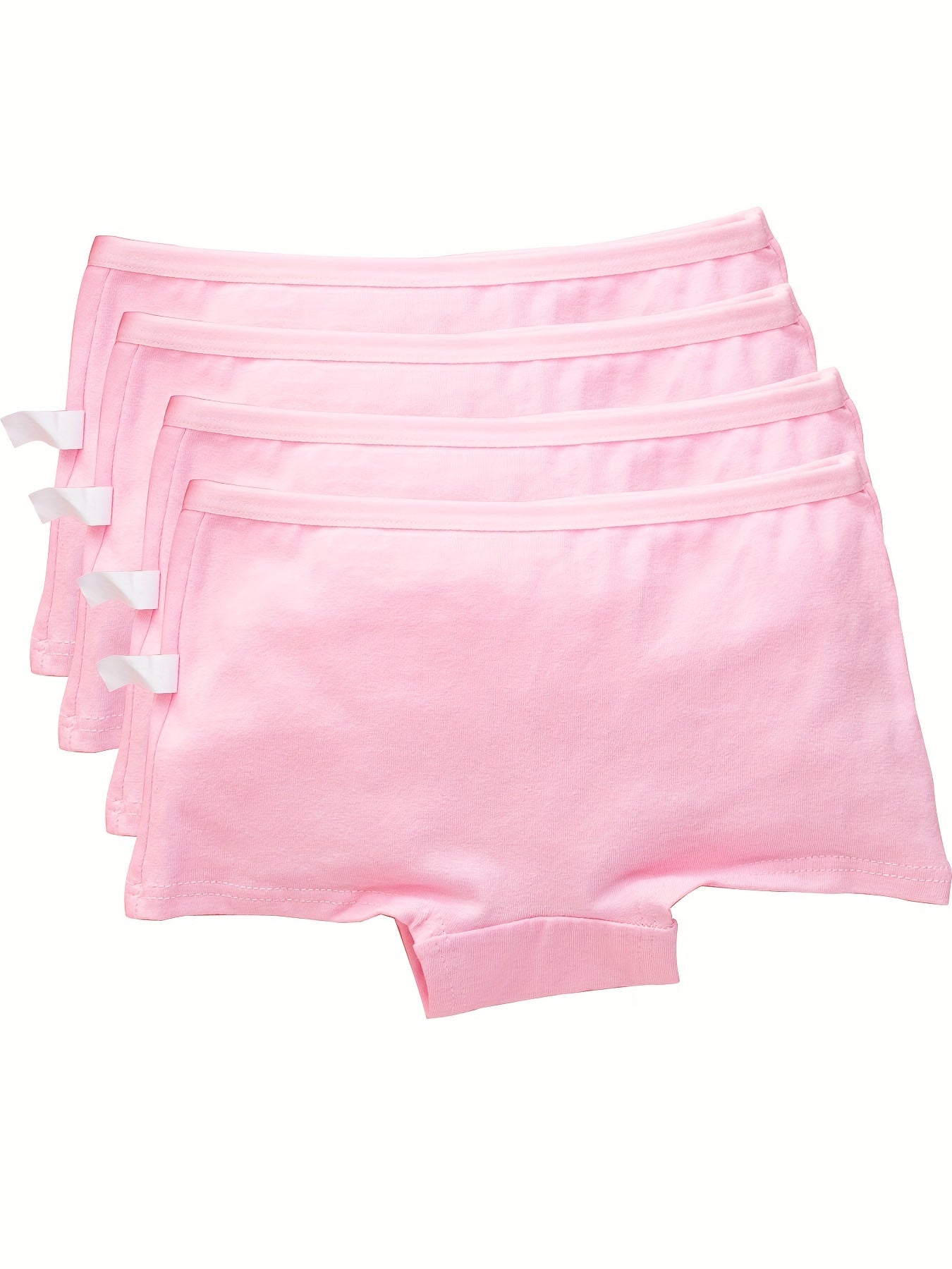 4pcs Cartoon Girl Print Boxer Briefs for Kids