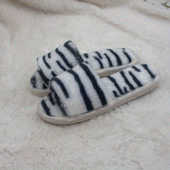 Women's Lightweight Flat Slippers Plush Indoor Shoes