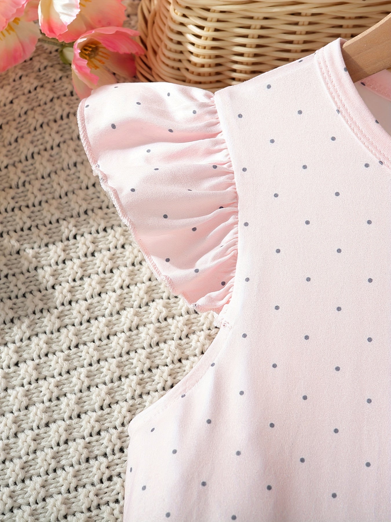Girls Polka Dot Nightdress Sleeveless PJ Dress
