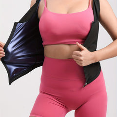 Sauna Suit Women Waist Trainer Sweat Tank Top Shaper Zipper