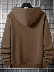 Men's Star Print Hooded Sweatshirt Drawstrings