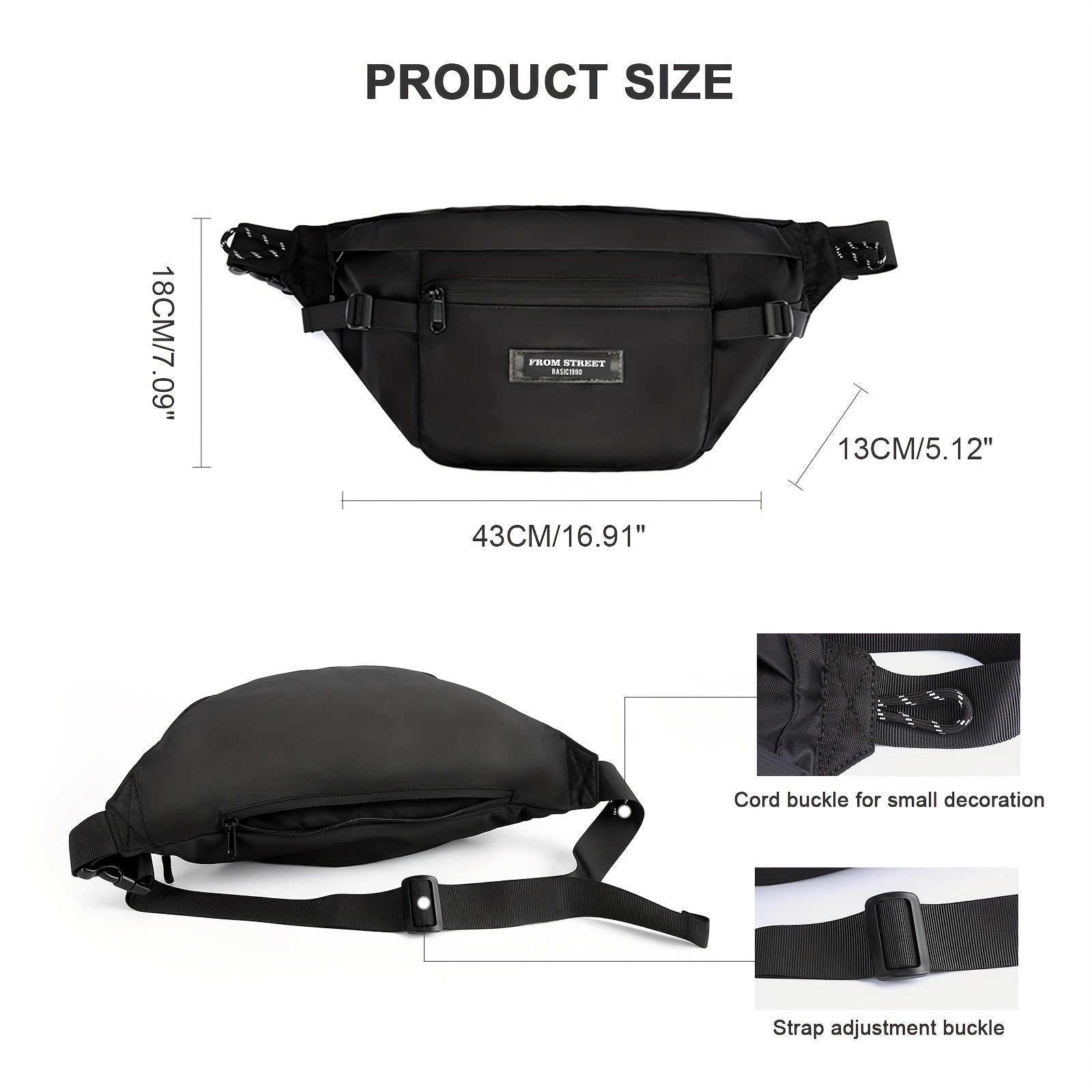 Waist Bag Fanny Bag Chest Bag Messenger Bag Men's Women's Single Shoulder Bag