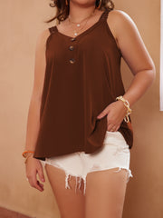 Lace Panel V Neck Cami Top