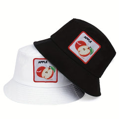 Fruit Embroidery Bucket Hat for Men Women