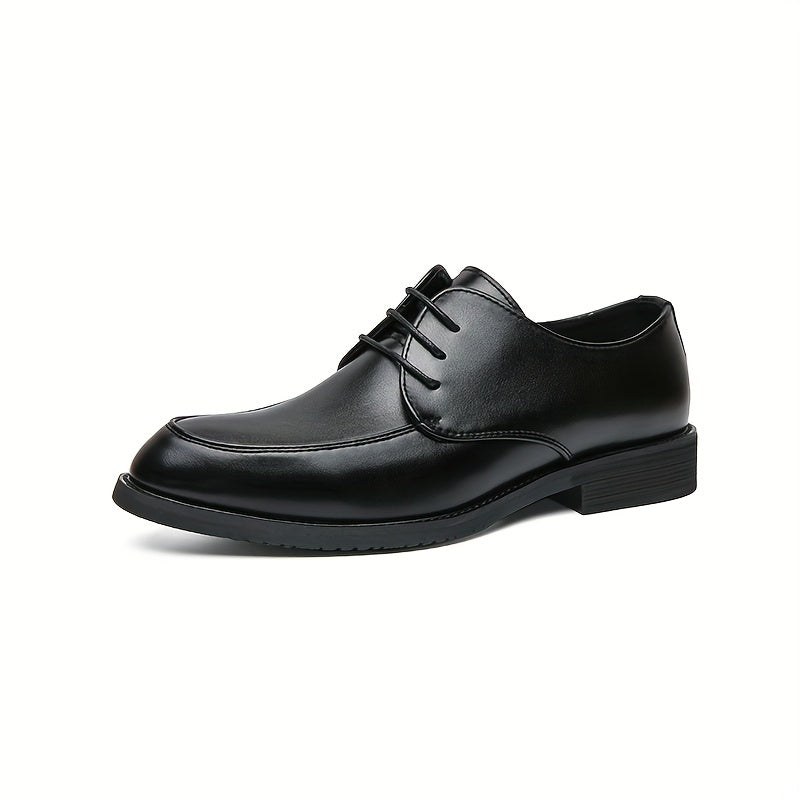 Men's Round Toe Lace Up Derby Shoes Wear resistant Non Slip Formal Shoes