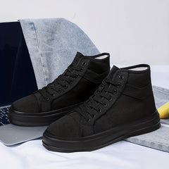 Men's High Top Lace Up Canvas Non Slip Skate Shoes