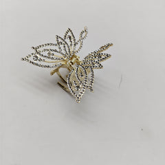 Medium Hair Claw Clip Non Slip Hair Clamp Rhinestone Pearl Decor Barrettes