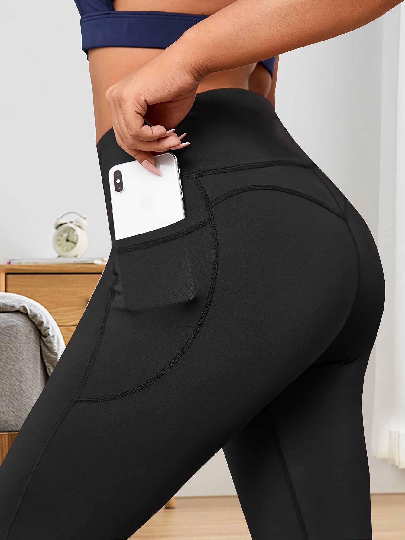 Sports Leggings Women's Plus High Rise Yoga Leggings With Pockets